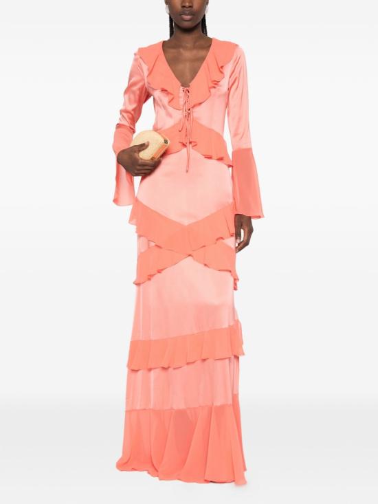 26SS 레 피유 드 에바 미디 원피스 6047 VI003001 Rosso - LES FILLES D'EVA