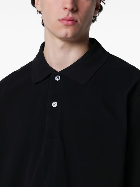 26SS 스튜디오 니콜슨 폴로 티셔츠 BALATONSNM1484 WASHEDBLK Nero - STUDIO NICHOLSON