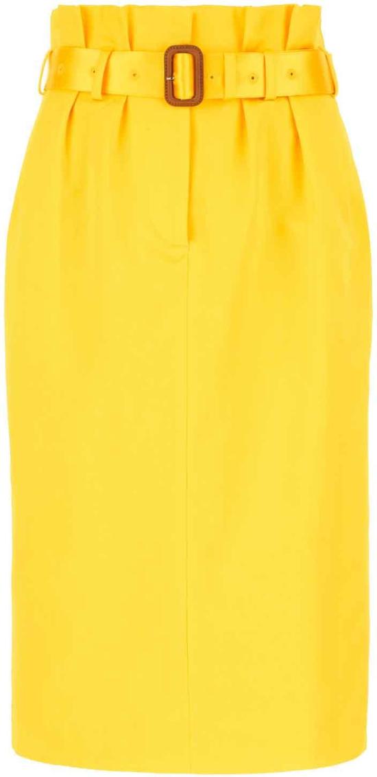 26SS 드리스 반 노튼 미디 스커트 2610108513304202 YELLOW