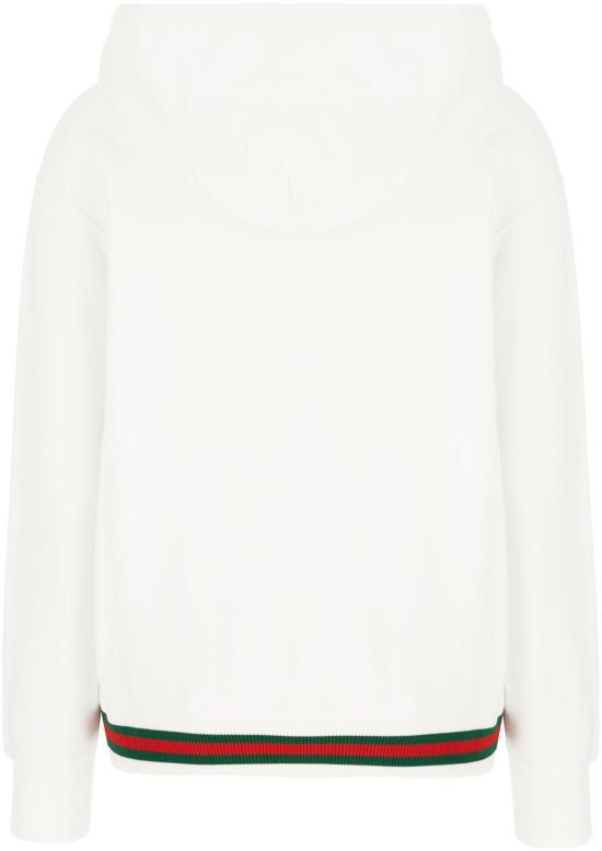 25SS 구찌 웹 코튼 저지 후드 집업 810383XJG079692 WHITE - GUCCI