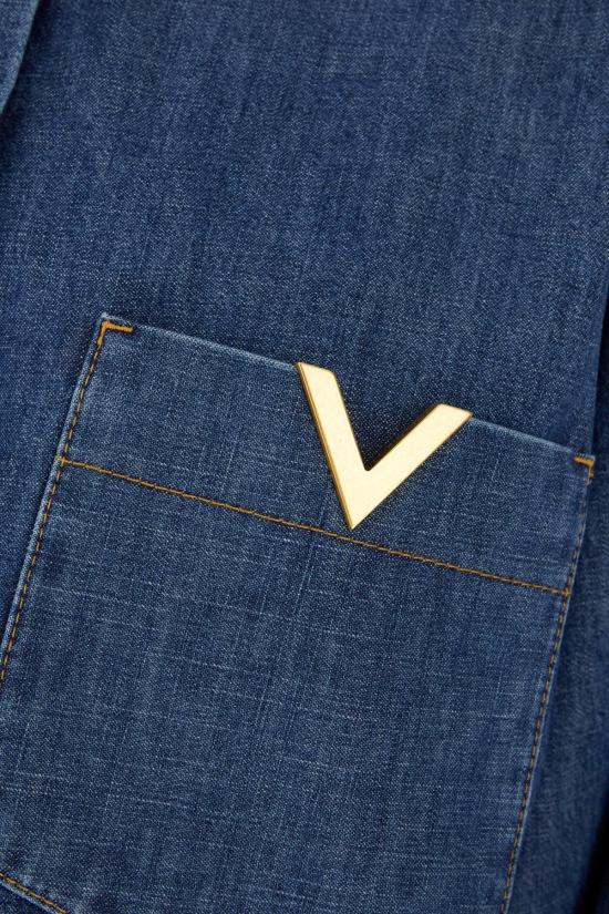 26SS 발렌티노 가라바니 데님 셔츠 8B3DB03K9YA558 BLUE - VALENTINO GARAVANI