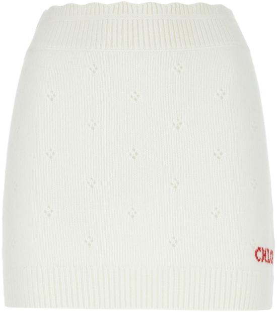 25FW 끌로에 미디 스커트 CH25WMJ06590107 NEUTRAAL