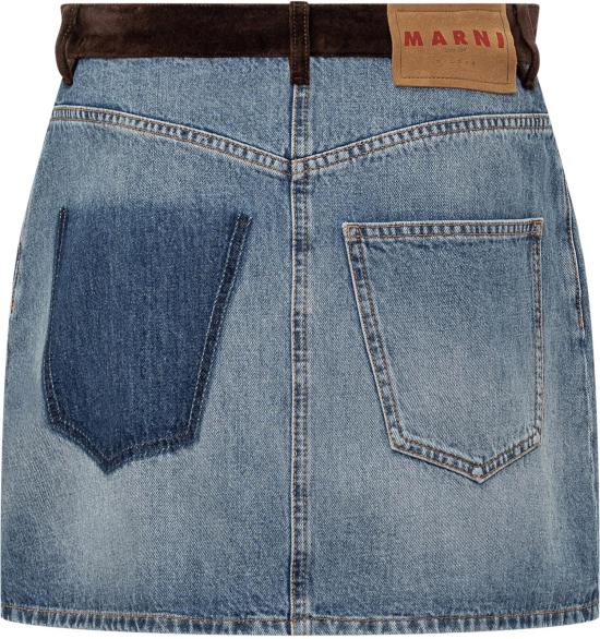 25FW 마르니 데님 스커트 GOJD0457QSUSCY4400B96 LICHTBLUE - MARNI
