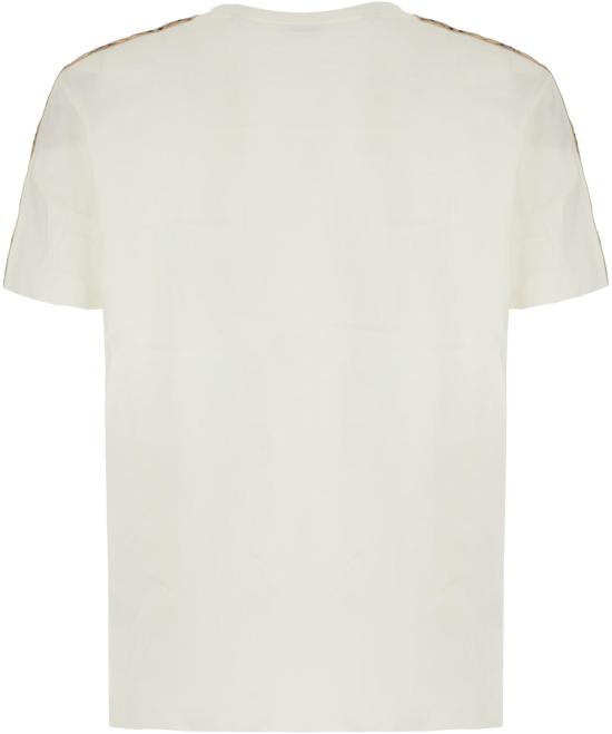 26SS 버버리 체크 트리밍 코튼 티셔츠 8106246B8764 WHITE - BURBERRY