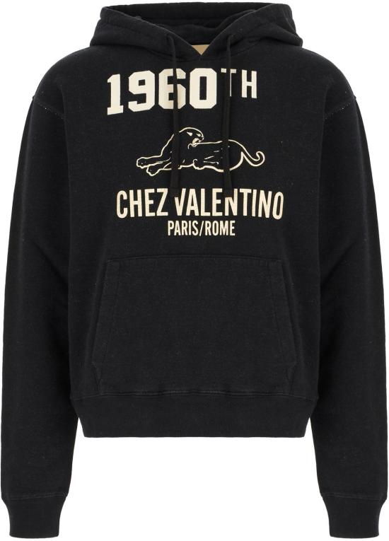 25FW 발렌티노 가라바니 후드 티셔츠 7V3MF29MB1M9RA BLACK