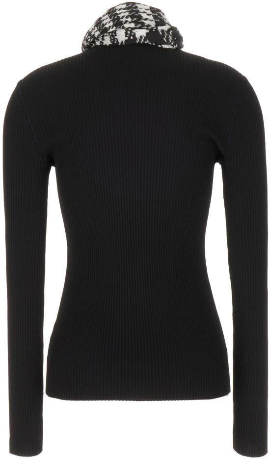  버버리 스카프 리브 니트 스웨터 8081169A1189 BLACK - BURBERRY