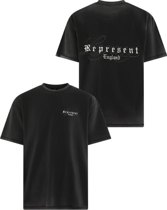 25FW 리프레젠트 반팔 티셔츠 MLM100178 BLACK