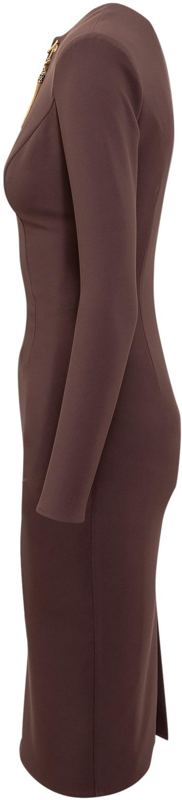25FW 엘리자베타프랜치 미디 원피스 AB80557E2EA4 BROWN - ELISABETTA FRANCHI