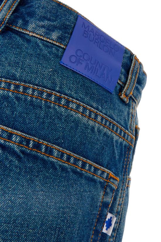  마르셀로 불론 데님 팬츠 CMYA033F23DEN0013400 BLUE - MARCELO BURLON