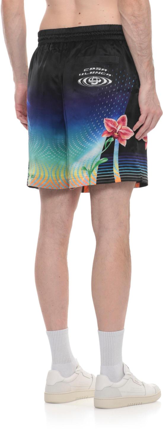 26SS 카사블랑카 숏팬츠 MSP26TR39906SILKSATIN BLACK - CASABLANCA