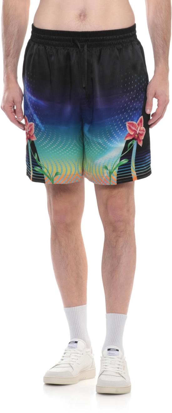 26SS 카사블랑카 숏팬츠 MSP26TR39906SILKSATIN BLACK - CASABLANCA