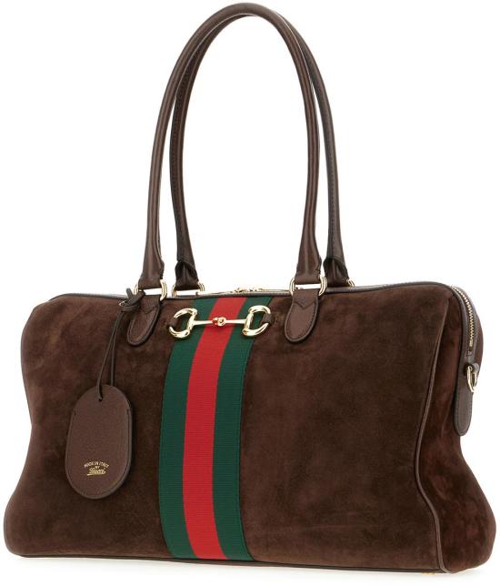 26SS 구찌 보르세토 스웨이드 라지 보스턴백 866734AAGIR2146 BROWN - GUCCI