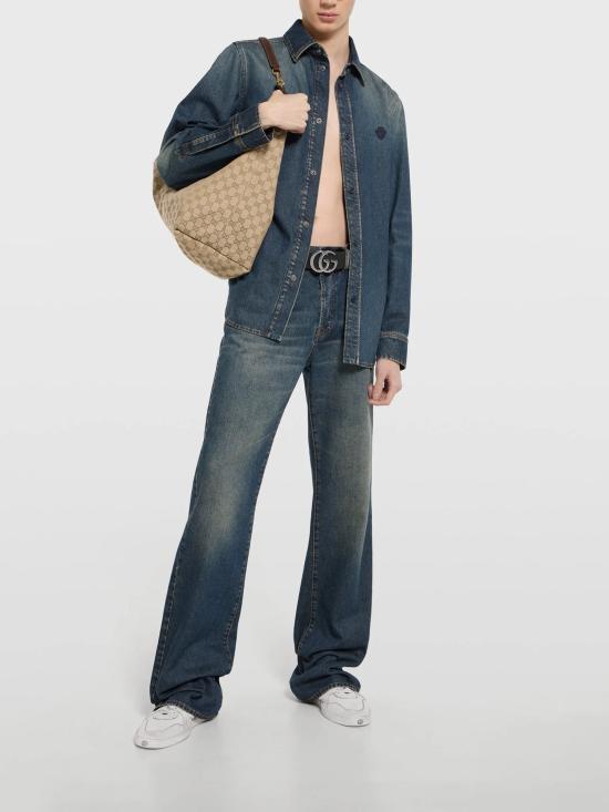 26SS 구찌 워시드 인증 코튼 데님 셔츠 860842 XDDFW4011 - GUCCI