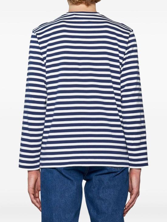 26SS 꼼데가르송 긴팔 티셔츠 AX T228 051 NAVY White blue - COMME DES GARCONS