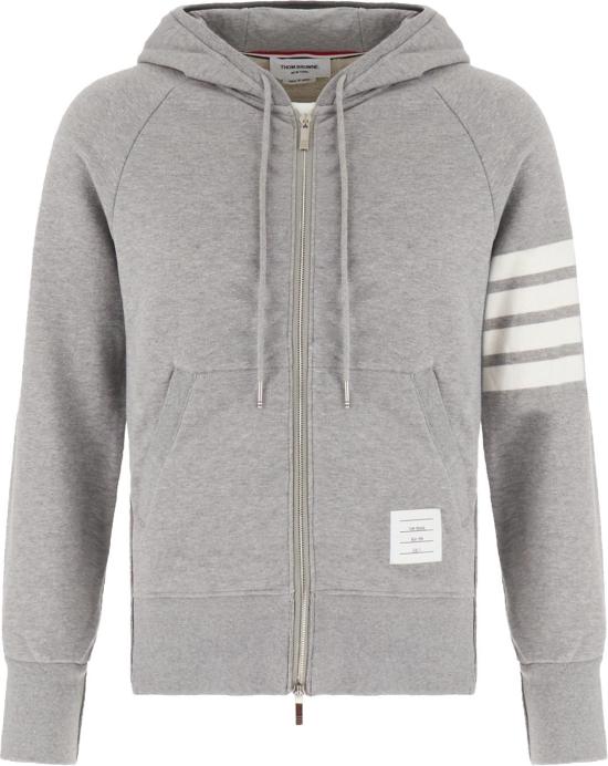26FW 톰브라운 클래식 루프백 4바 풀 지퍼 후디 MJT022H00535068 GREY