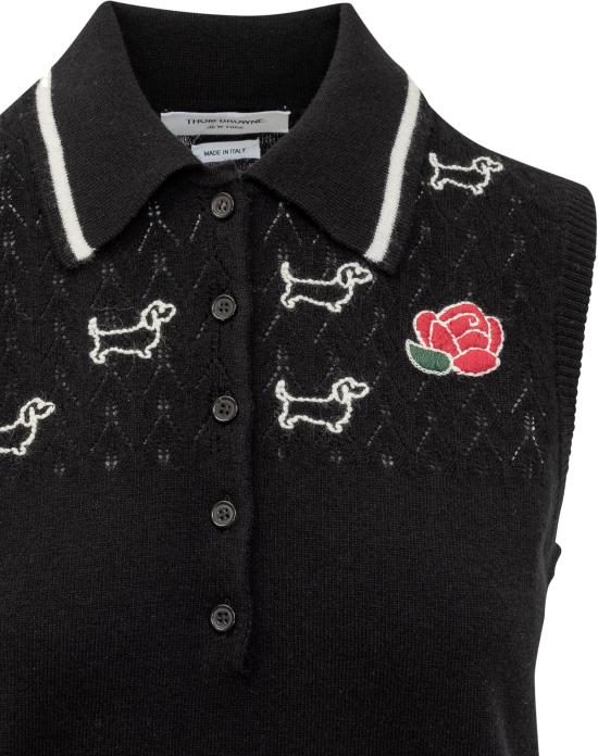  톰브라운 폴로 티셔츠 FKP111EY1029001 BLACK - THOM BROWNE