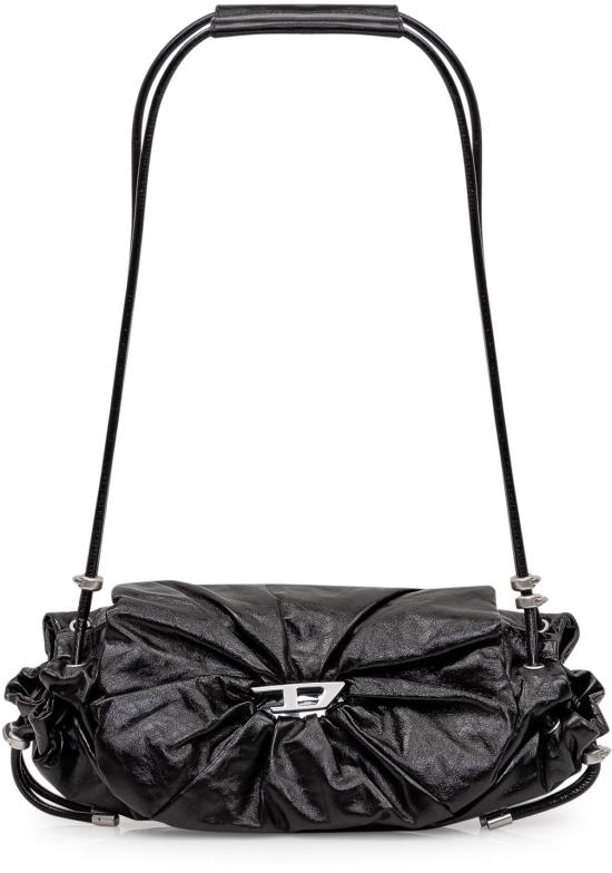 26SS 디젤 Scrunch-D S 숄더백 스크런치드 레더 X10331P1033T8013 BLACK