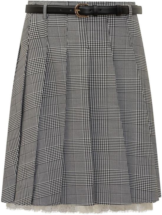 25FW 셀프 포트레이트 숏 스커트 PF25104MSKBLACKWHITE GREY