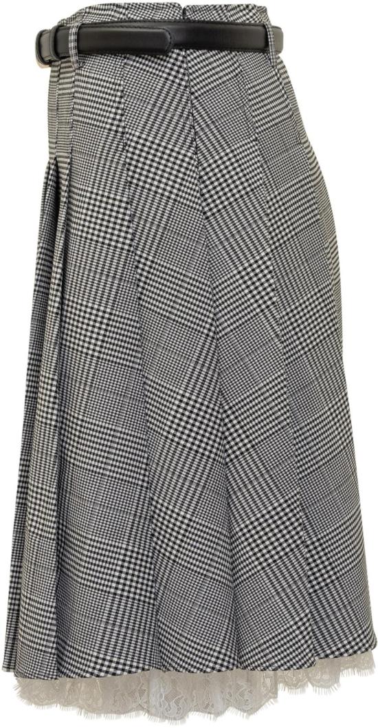 25FW 셀프 포트레이트 숏 스커트 PF25104MSKBLACKWHITE GREY - SELF PORTRAIT