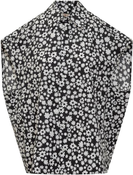 25SS 마르니 블라우스 CAMA0565S1UTC463PFN99 BLACK