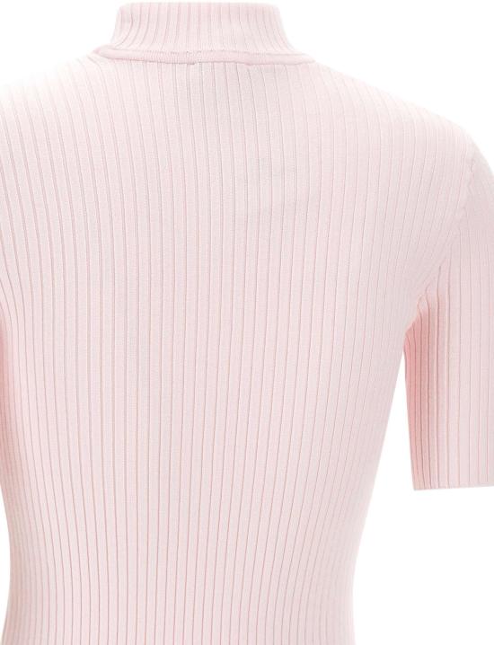 26SS 쿠레쥬 리에디션 니트 탑 숏슬리브 PERMPU026FI0001PINK - COURREGES