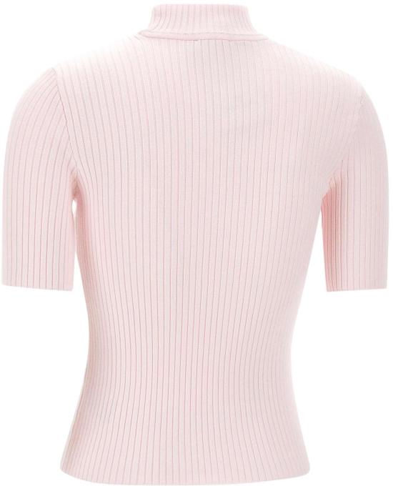 26SS 쿠레쥬 리에디션 니트 탑 숏슬리브 PERMPU026FI0001PINK - COURREGES