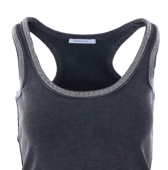 26SS 파트리지아페페 민소매 티셔츠 8M1787 J373S763 Grey - PATRIZIA PEPE