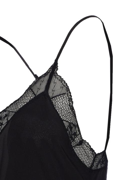 26SS 자딕앤볼테르 CHRISTY 크리스티 레이스 트리밍 실크 캐미솔 WWCR01313 011 Black - ZADIG & VOLTAIRE