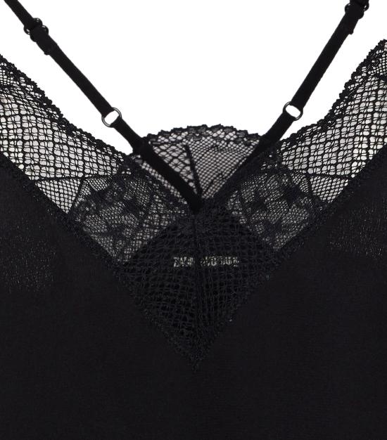 26SS 자딕앤볼테르 CHRISTY 크리스티 레이스 트리밍 실크 캐미솔 WWCR01313 011 Black - ZADIG & VOLTAIRE