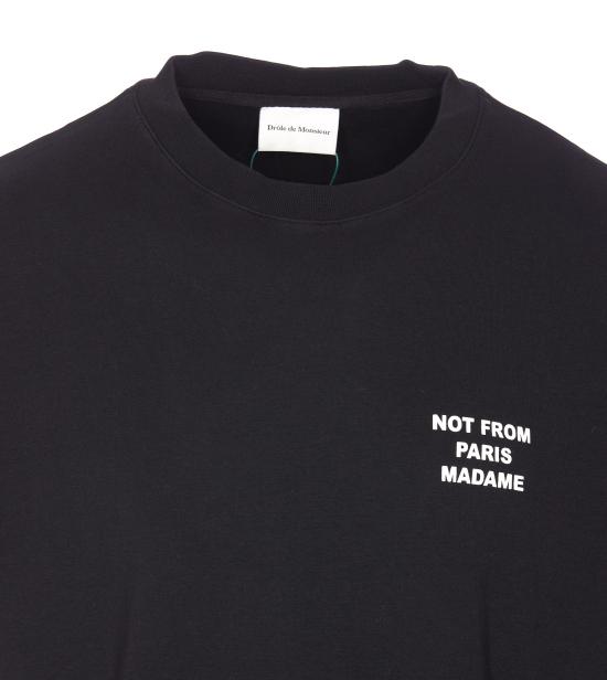 26SS 드롤드무슈 반팔 티셔츠 TS203 CO002BL Black - DROLE DE MONSIEUR