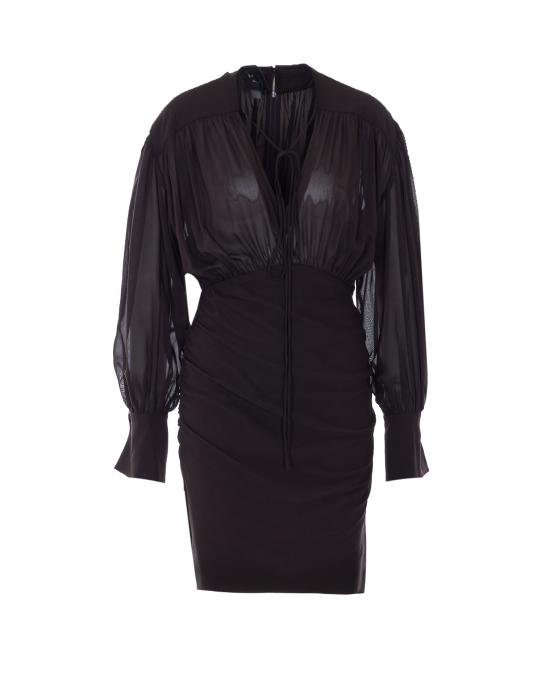 26SS 핑코 미디 원피스 106896 A3B2M04 Brown