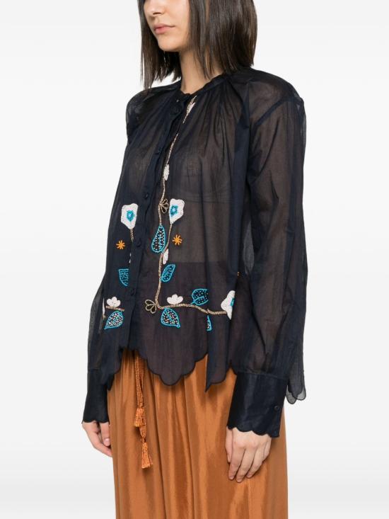 26SS 포르테포르테 블라우스 14851 MYSHIRTMIDNIGHT Mmarrone - FORTE FORTE