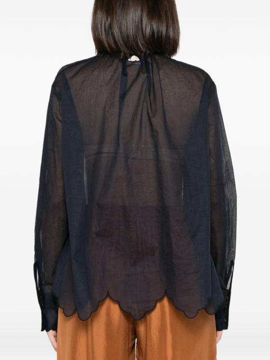 26SS 포르테포르테 블라우스 14851 MYSHIRTMIDNIGHT Mmarrone - FORTE FORTE