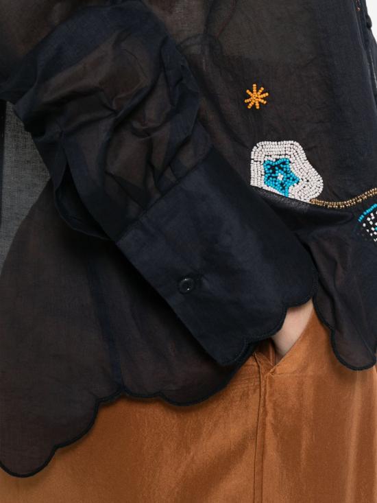 26SS 포르테포르테 블라우스 14851 MYSHIRTMIDNIGHT Mmarrone - FORTE FORTE