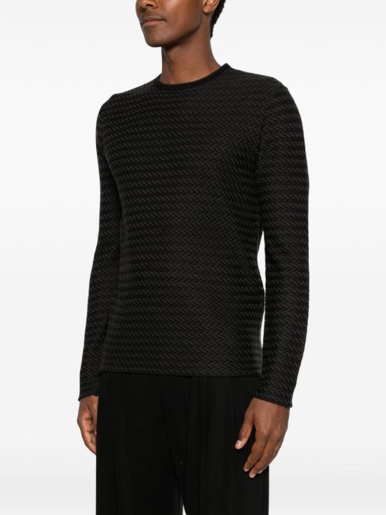 26SS 엠포리오 아르마니 스웨터 EM004452 AF23023FC006 Nero - EMPORIO ARMANI