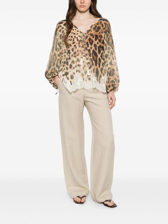 26SS 에르마노 피렌제 블라우스 D48EK061 EC3MFB42 Leopardato - ERMANNO FIRENZE