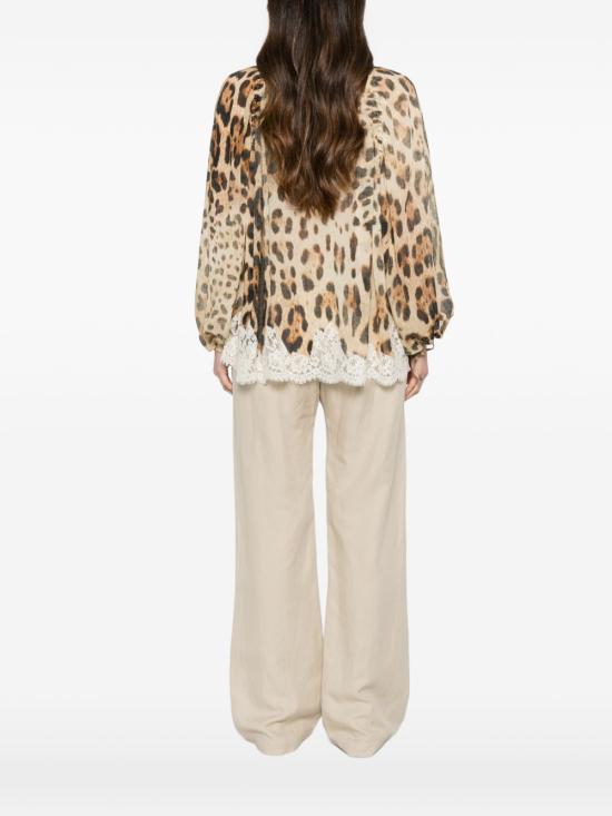 26SS 에르마노 피렌제 블라우스 D48EK061 EC3MFB42 Leopardato - ERMANNO FIRENZE