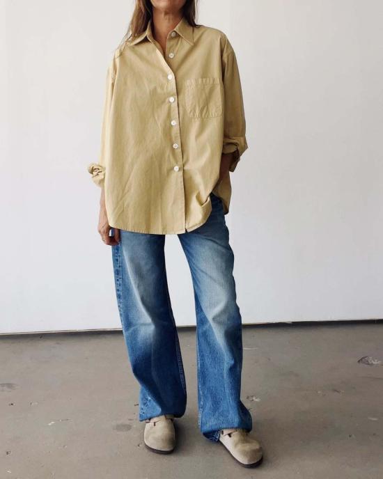  헤이갱 셔츠 헤이 갱 빅 셔츠 샌드 - HEY GANG