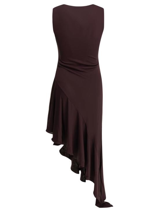 26SS 알라이아 미디 원피스 AA9R3005J090C332 Bordeaux - ALAIA