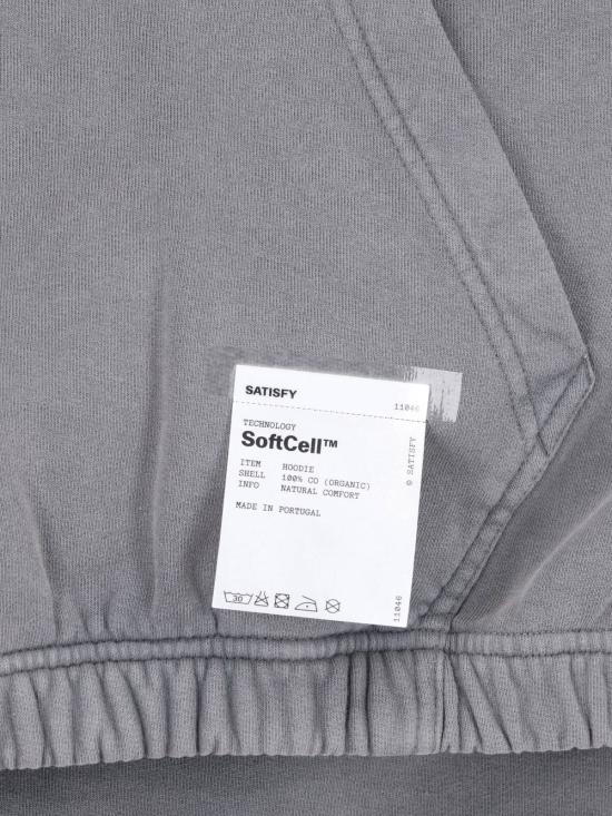 26SS 새티스파이 후드 티셔츠 11046 82A02 Grey - SATISFY