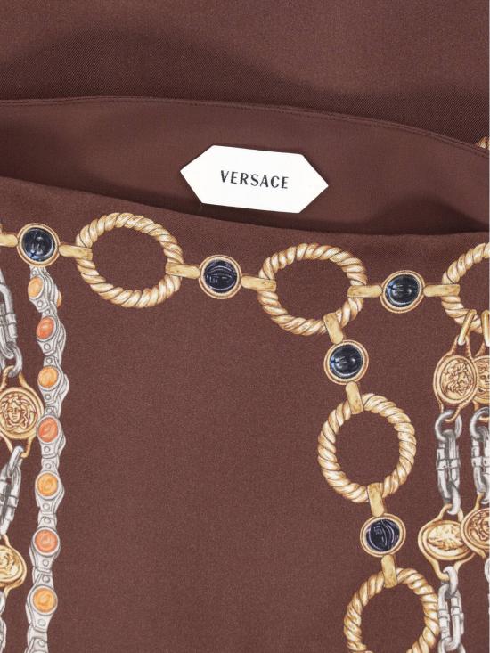 26SS 베르사체 미디 스커트 1024690 1A17952 5N940 Brown - VERSACE