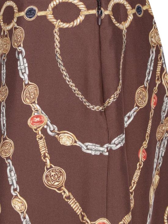 26SS 베르사체 미디 스커트 1024690 1A17952 5N940 Brown - VERSACE