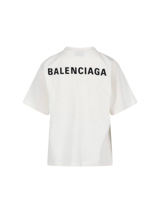 26SS 발렌시아가 백 미디엄 핏 티셔츠 850990 TTVJ1 9020 WHITE - BALENCIAGA