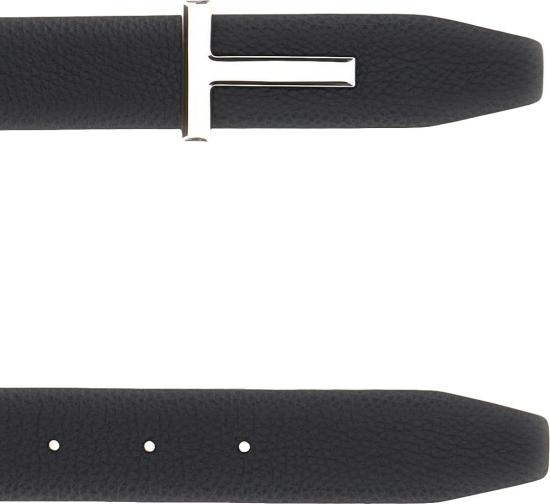 26SS 톰포드 레더 리버시블 버클 T 벨트 TB224LCL236SUNA BLACK - TOMFORD