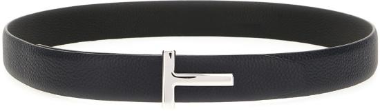 26SS 톰포드 레더 리버시블 버클 T 벨트 TB224LCL236SUNA BLACK