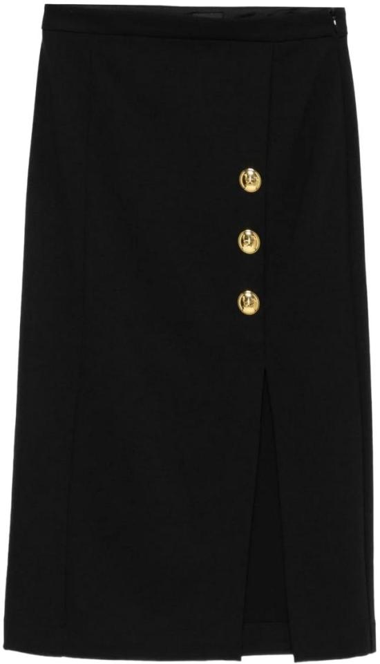 25FW 핑코 미디 스커트 105458A24CZ99 BLACK