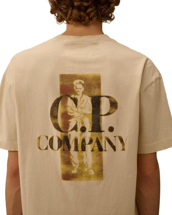 26SS 씨피 컴퍼니 반팔 티셔츠 20CMTS143A110579W114 BEIGE - C.P. COMPANY