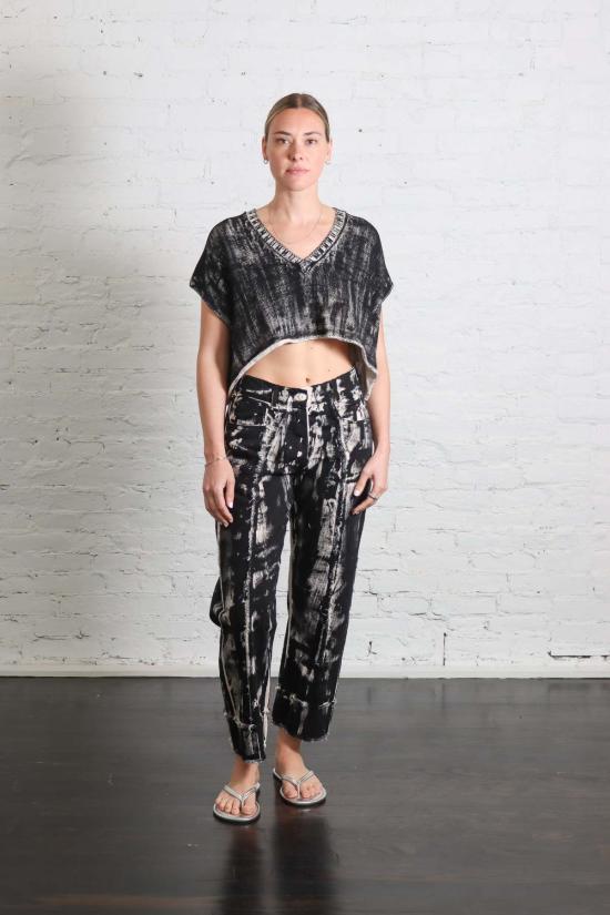  Serien°umerica 베스트 세리엔우메리카 크롭  블랙 페인트 - OTHER BRANDS