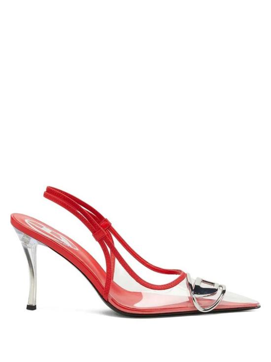 26SS 디젤 D-비너스 레더 트림 투명 슬링백 펌프스 Y02985P7503 HB216