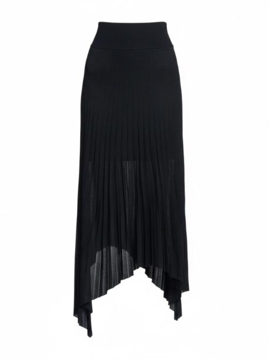  마리아 맥마누스 롱 스커트 시스루 플리츠